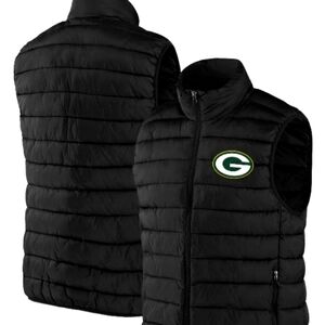 Green Bay Packers Sleeveless Puffer Vest Jacket Winter Coat NWT